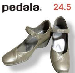 ペダラ　pedala パンプス　マジックベルト　ゴールド　ベージュ　24.5