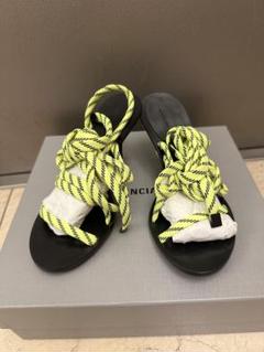 【BALENCIAGA】ネオンカラー ストラップサンダル 23cm