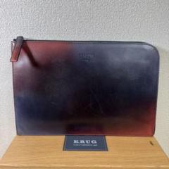 BERLUTI NINO Patina Leather Clutch Bag