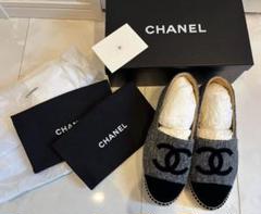 試着のみ美品 CHANEL エスパドリーユ スリッポン 39 25cm シャネル CHANEL シャネル ココマーク エスパドリーユ スリッポン
