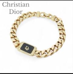 Christian Dior 喜平チェーンプレートブレスレット　ゴールド　美品 クリスチャンディオール ブレスレット 喜平 チェーン ゴールド