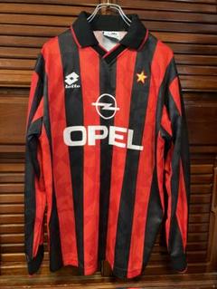 ACミラン　OPEL期　Milan A.C. Lotto 長袖ジャージ 赤黒
