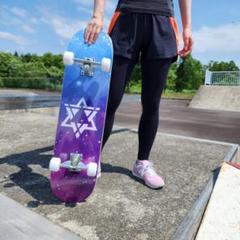 スケートボード 31インチ　スケボー　ABEC9ベアリング採用　スター　星
