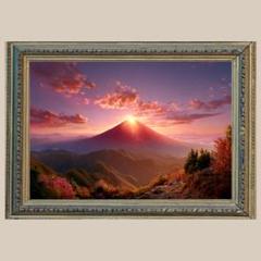 厄除け・商売繁盛✨赤富士✨No.126　【開運•風水•絵画風•ヒーリングアート
