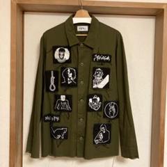 KIDLL ミリタリージャケット ホラーパッチワーク カーキ 希少 KIDLL (キディル)ミリタリージャケット ホラーパッチワーク