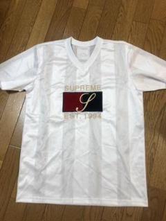 SUPREME 16SS Velvet Logo Mesh Stripe Top