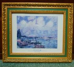 A・シスレー、LES RAMEURS、希少画集画、新品高級額 A・シスレー、LES RAMEURS、希少画集画、新品高級額