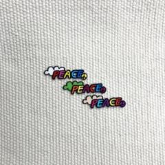 アイロンワッペン　PEACEロゴ&マーク(S)　3枚セット