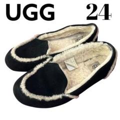 アグ モカシン レディース アンスレー UGG 1106878 ブラック 黒