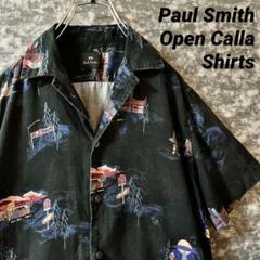 PAUL SMITH 日本製 オープンカラー 総柄シャツ 派手 ポールスミス