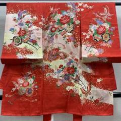 502ag60□七五三 三歳 女児 着物&被布&長襦袢 金彩 花くす玉□ 502ag60□七五三 三歳 女児 着物&被布&長襦袢 金彩 花くす玉□
