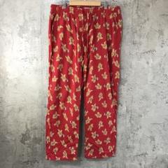 az275古着　柄パンツ　パジャマパンツ　赤　90s Y2K