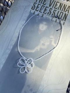 matt flower necklace フラワーモチーフ　ハンドメイド