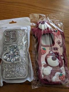 LUCKY クマとイチゴと、ラメケースの２個セットiPhone15プロケース