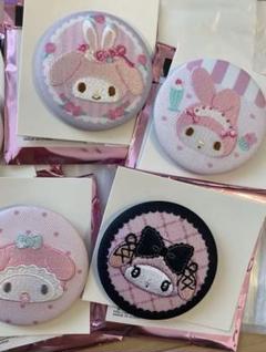 マイメロディ シークレット刺しゅう缶バッジ　4点