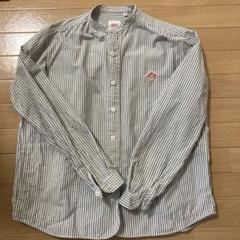 DANTON ストライプ 長袖シャツ 42 ノーカラー DANTON ストライプ 長袖シャツ 42 ノーカラー - メルカリ