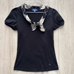 極美品✨Burberryブルーレーベル　ボウタイ　半袖Tシャツ　リボン　刺繍ロゴ 極美品✨Burberryブルーレーベル ボウタイ 半袖Tシャツ リボン