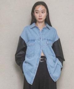 JEANASIS コンビネーションデニムオーバーシャツ