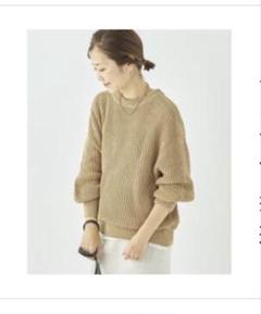 plage プラージュ ヤク素材ブレンド ざっくりニットトップス ベージュ plage プラージュ ヤク素材ブレンド ざっくりニットトップス
