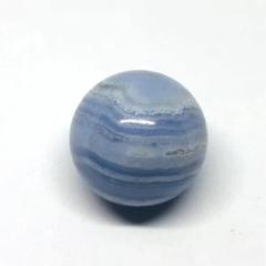 ☆ブルーレースアゲートの丸珠、直径約28mm.未使用品　外箱付き☆