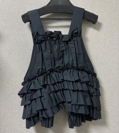 noir kei ninomiya フリルサスペンダー S 分厚く 黒/ネオンイエロー