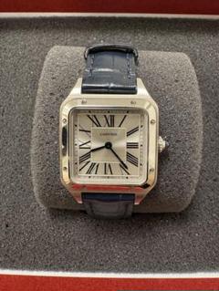 Cartier シルバー スクエア 時計　サントスデュモンSM