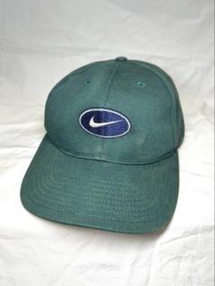 希少 90s NIKE オーバル スウッシュ キャップ USA製 コットン