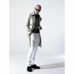 AKM 【C046】 washed satin trench coat