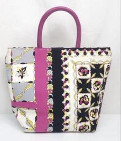エミリオプッチ ミニハンドバッグ ポーチ キャンバス マルチカラー総柄 EMILIO PUCCI(エミリオプッチ) / ポーチ/ポリエステル/マルチ