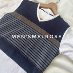 お値下げMEN'S MELROSE VネックストライプTシャツ