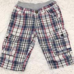 【エルコペック】チェック柄 半ズボン 130cm ウエストゴム