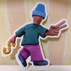 STUSSY キャラクターステッカー