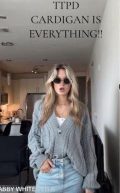 ☆希少！Taylor Swift TTPD グレー カーディガン☆ Taylor Swift The Tortured Poets Department Gray Cardigan