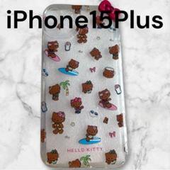 新品　日焼けキティちゃん　iPhoneケースiPhone15Plus