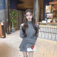 lumignon ルミニョン L holiday tweed knit長袖ニット Lumignon original ♥ L holiday tweed knit【ブラック】 | Lumignon