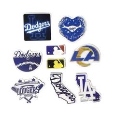 ★激安　ドジャース　通常ゴールド　MLBロゴ　チームロゴ　防水ステッカー9枚　③のサムネイル