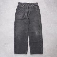 リーバイス550 Levis W34 ブラックデニム ヒゲ 黒 古着 15082