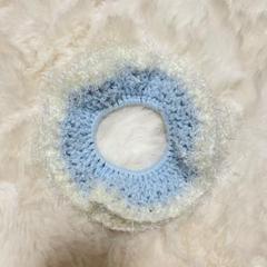 ダブルフリル シュシュ かぎ編み ハンドメイド