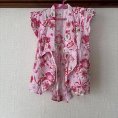 ベビー 女の子 甚平 花柄 ピンク