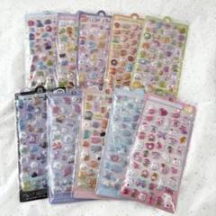 未開封/ボンボンドロップシール ぷくぷくシール 立体 平成レトロ 動物 女の子