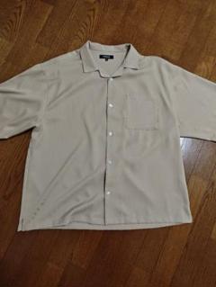 即発送 新品 オープンカラーシャツ ビッグシルエット XL 半袖 ベージュ