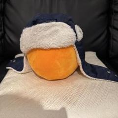 ネイビー フライトキャップ 耳あて付き