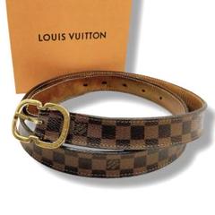 Louis Vuitton ダミエ ベルト モノグラム新品未使用　レディース LOUIS VUITTON✨ベルト レディース ダミエ ゴールドロゴ金具 幅