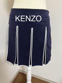 美品】KENZO スウェットスカートボンディングブルーS