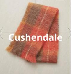 CUSHENDALE モヘア ブランケット マフラー ストール カーディガン ② CUSHENDALE/カシュヘンデール】モヘアチェックマフラー