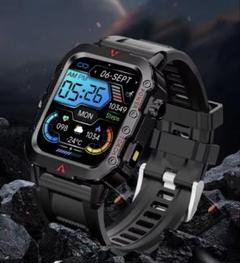 【新品未使用】大画面スマートウォッチ LAXASFIT Q11 BK