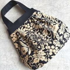 ハンドメイド　グラニーバッグ　バルーンバッグ　トートバッグ　ショルダー　リーフ
