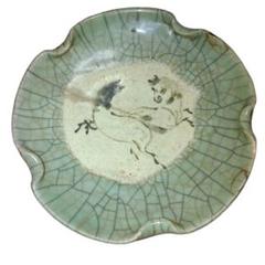 古相馬焼　耳皿　青磁ヒビ焼　木箱付 古相馬焼 耳皿 青磁ヒビ焼 木箱付 - メルカリ
