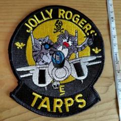 No.1148 ☆横振り刺繍パッチ☆ JOLLY ROGERS 黄黒VC（円型） 新品VF-84アメリカ FIGHTING84 ジョリー