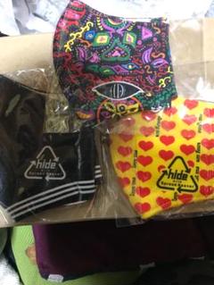 hide イエローハートロゴマスク 3点セット hide♡イエローハートマスクの通販 by Twin's shop｜ラクマ